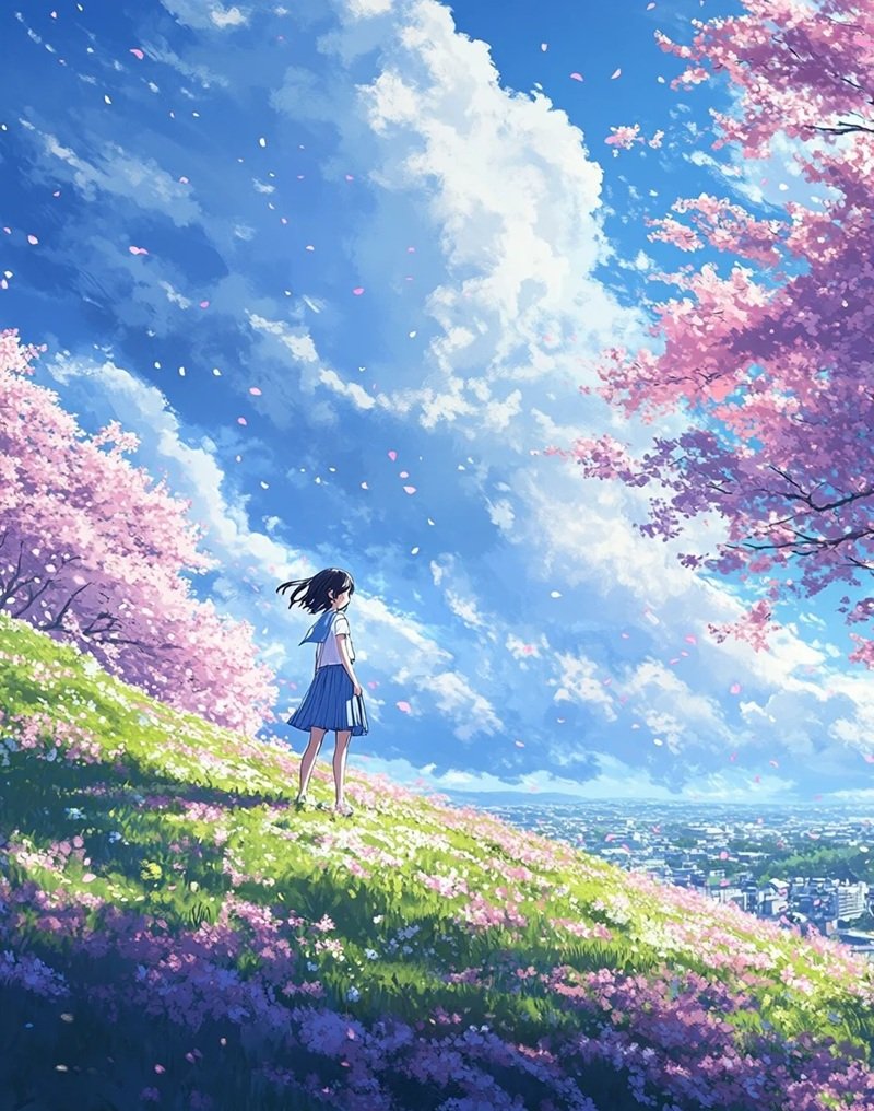 hình nền hoa anh đào rơi 28