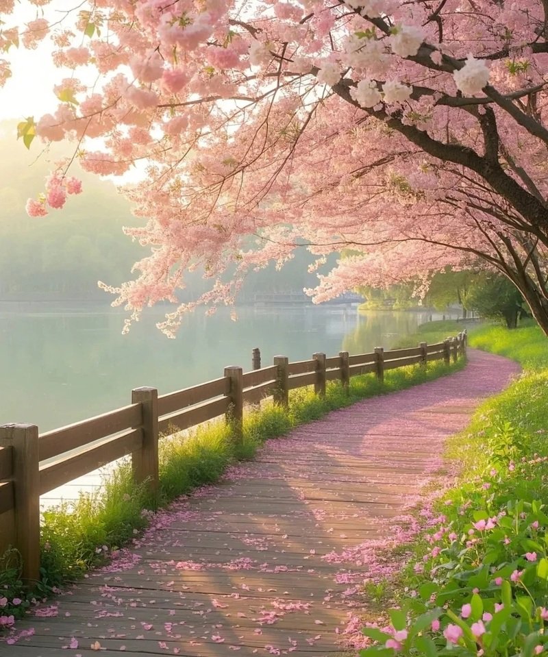 hình nền hoa anh đào rơi 3