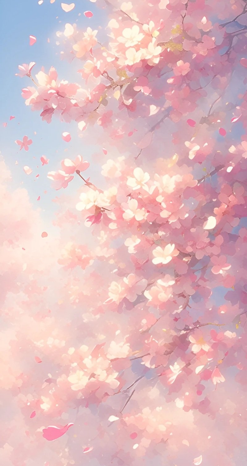 hình nền hoa anh đào rơi 32