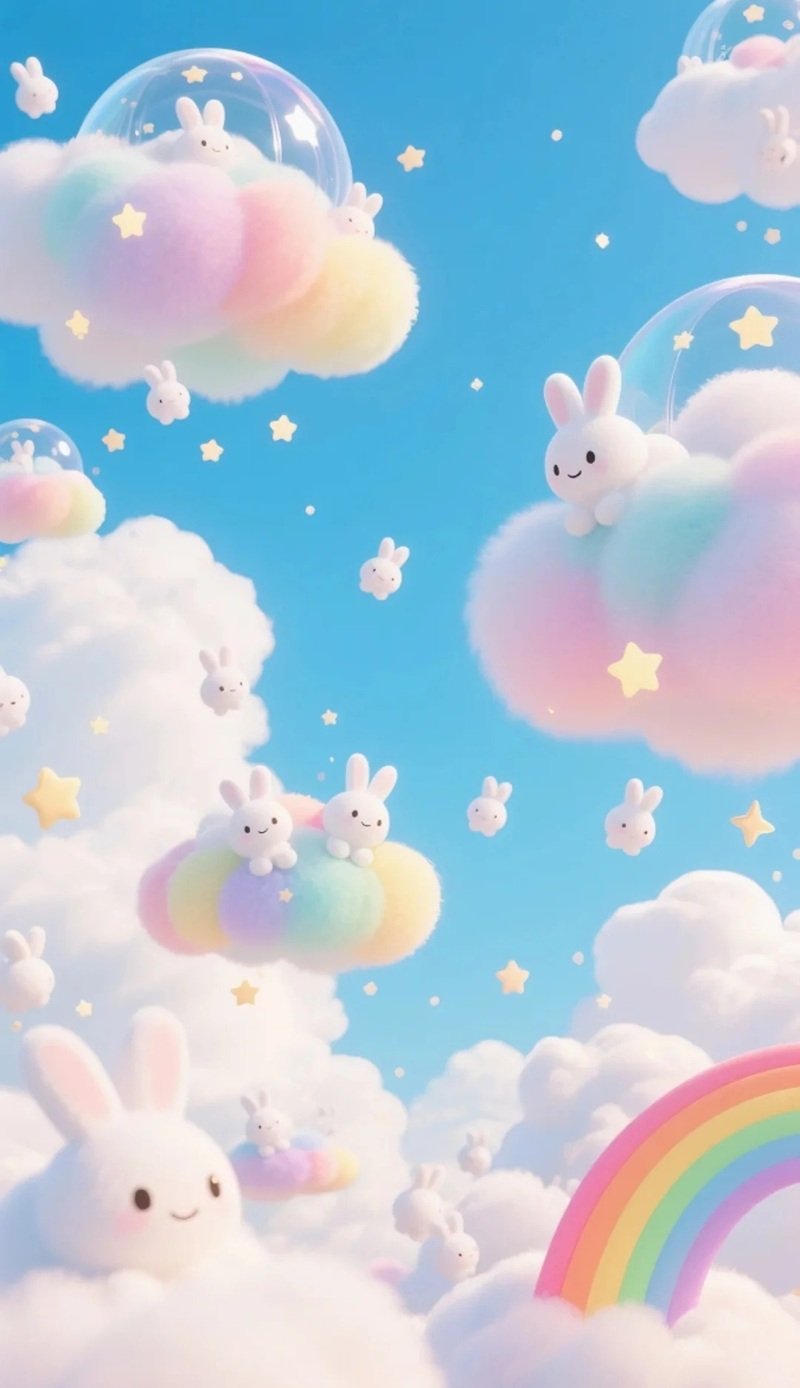 hình nền thỏ hồng cute 19