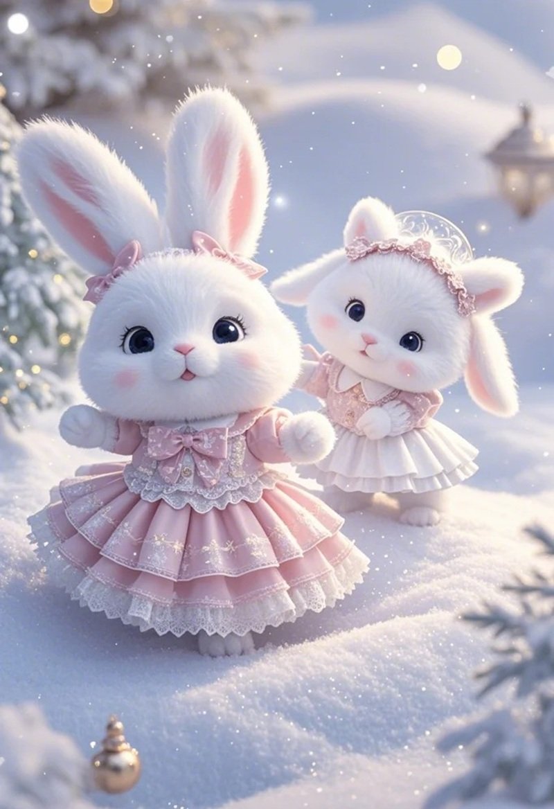 hình nền thỏ hồng cute 22