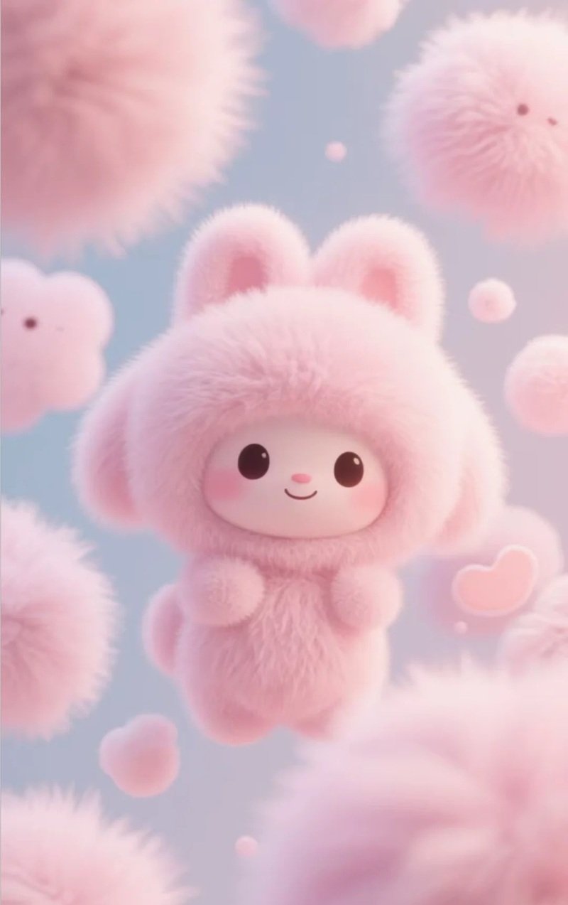 hình nền thỏ hồng cute 31