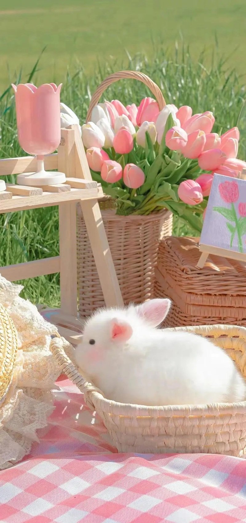 hình nền thỏ hồng cute 5