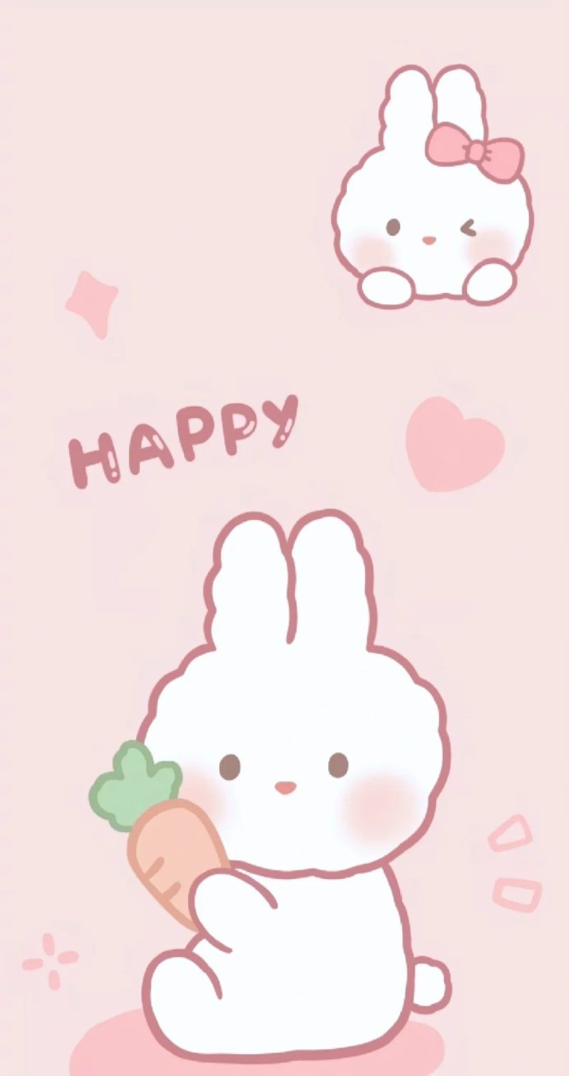 hình nền thỏ hồng cute 6