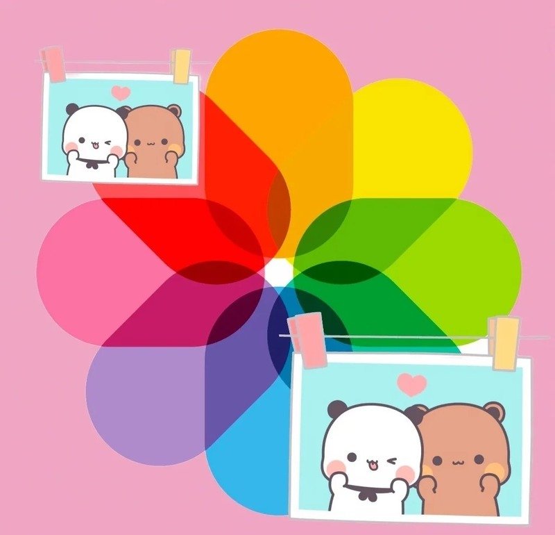 Icon gấu cute với màu sắc tươi sáng