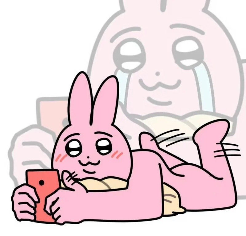 Meme thỏ hồng đáng yêu dành cho người yêu ảnh chế