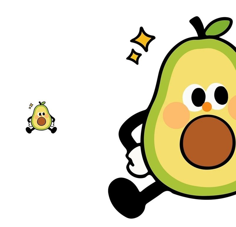 Rau củ quả chibi với khuôn mặt vui vẻ