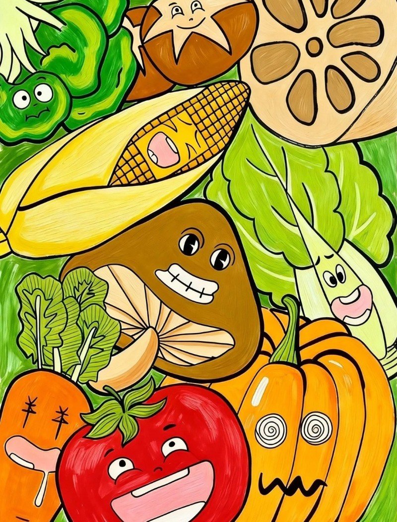 rau củ quả chibi 29