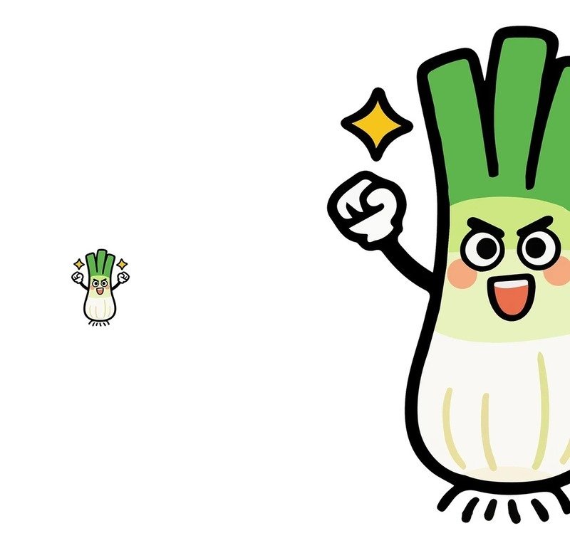 Rau củ quả chibi với biểu cảm ngộ nghĩnh