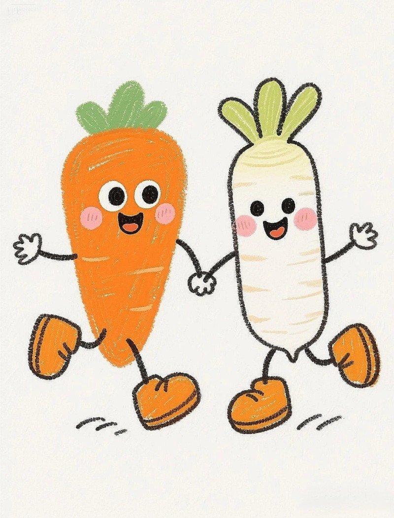 rau củ quả chibi 5