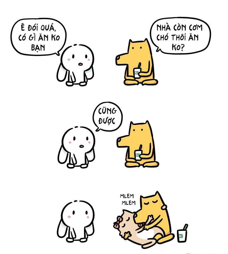 Hình ảnh thỏ bảy màu meme chibi