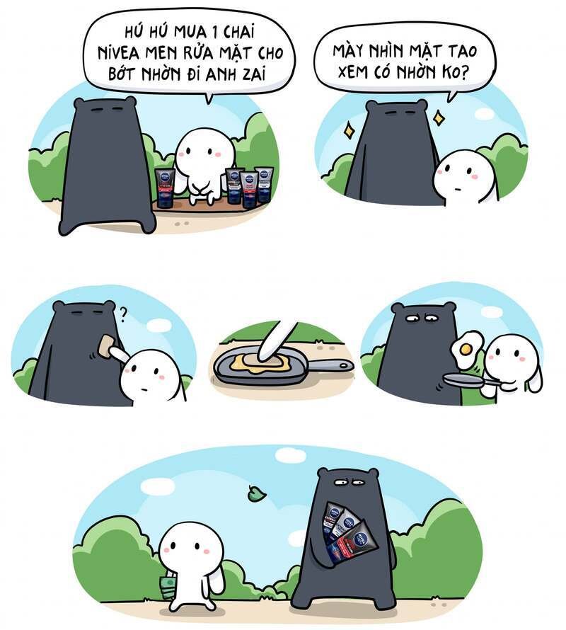 Thỏ bảy màu meme phong cách hoạt hình