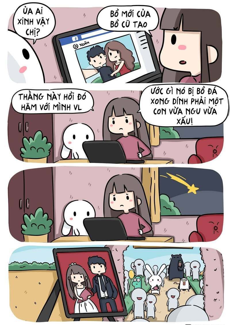 Hình ảnh thỏ bảy màu cute làm avatar