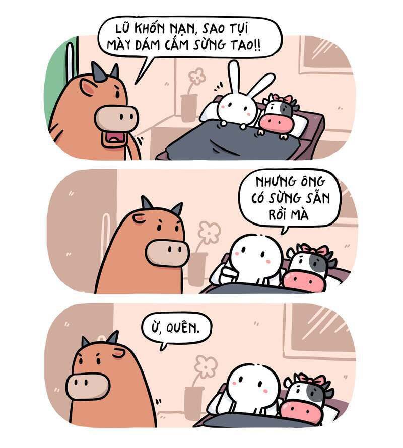 Thỏ bảy màu meme cute với tạo hình đáng yêu