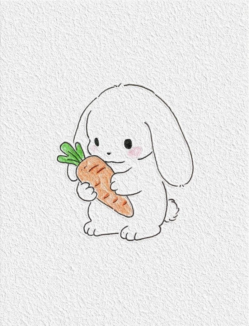 Thỏ chibi với đôi mắt long lanh
