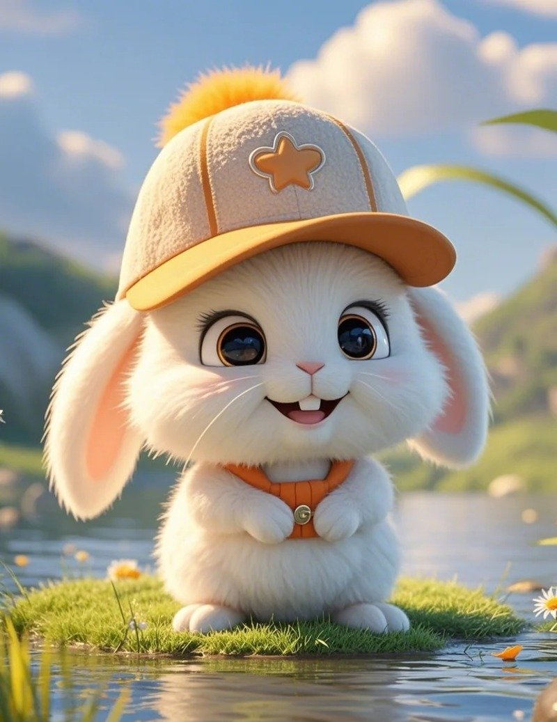 Ảnh thỏ chibi dễ thương cho bé