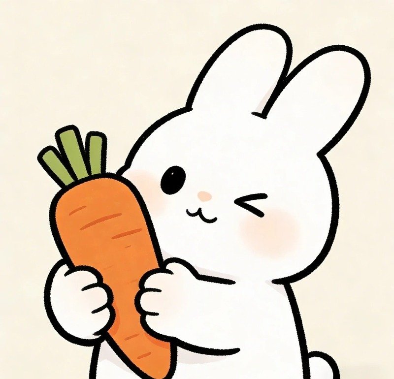 Thỏ chibi cute với biểu cảm hài hước