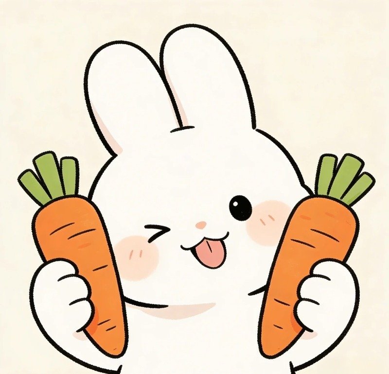 Ảnh thỏ chibi hoạt hình sinh động