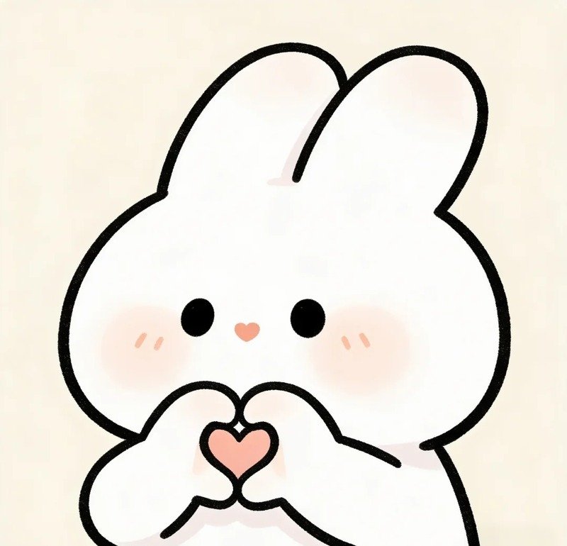 Thỏ chibi phong cách kawaii đáng yêu