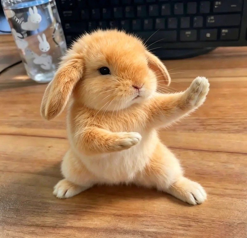 Thỏ chibi với tạo hình mềm mại