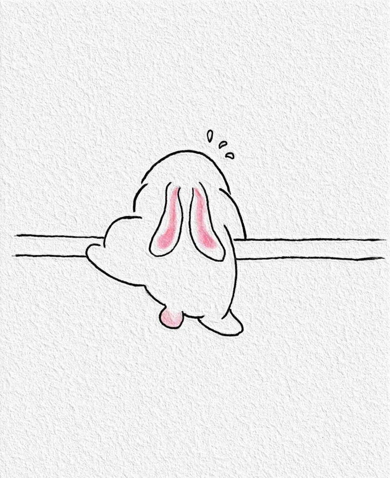 Hình ảnh thỏ chibi đáng yêu làm ảnh nền