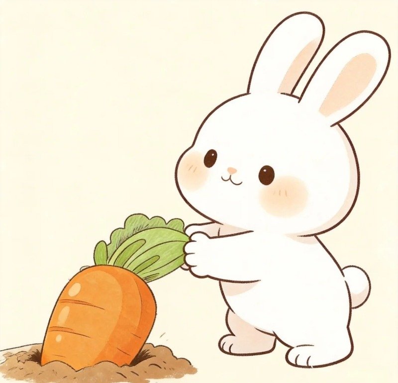 Ảnh thỏ chibi chất lượng cao sắc nét