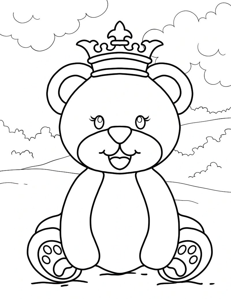 tô màu con gấu 15