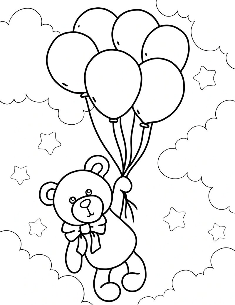 tô màu con gấu 17