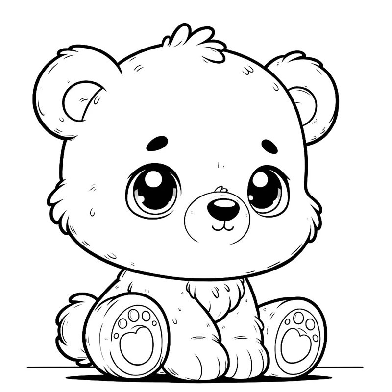 tô màu con gấu 2