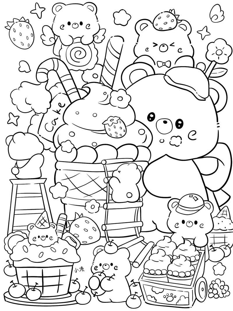 tô màu con gấu 21