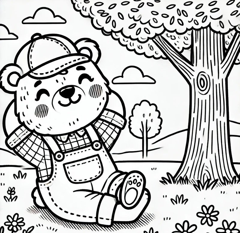 tô màu con gấu 28