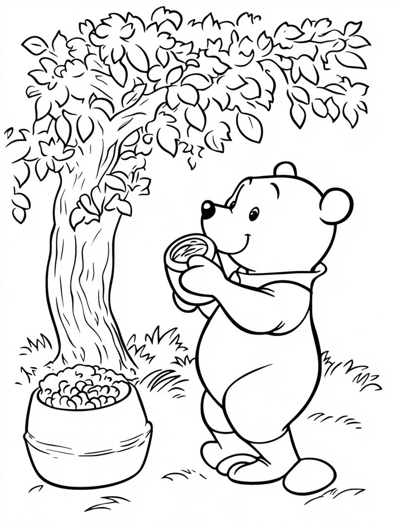 tô màu con gấu 8