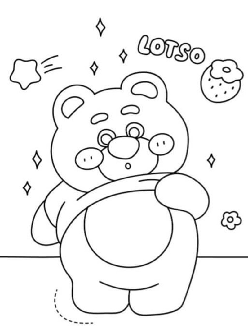 tô màu gấu dâu 10