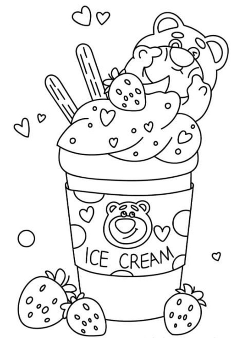 tô màu gấu dâu 11