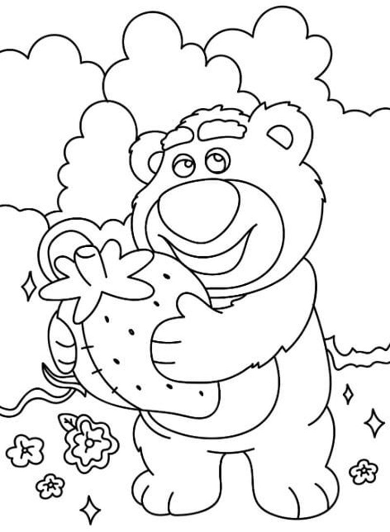 tô màu gấu dâu 12