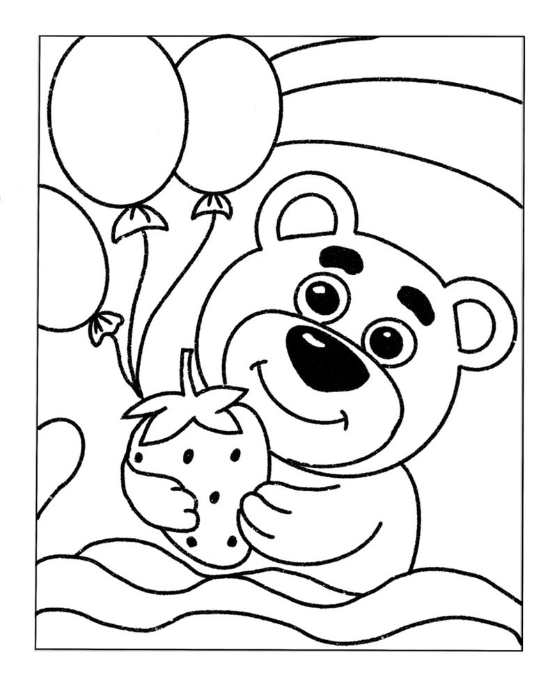 tô màu gấu dâu 14