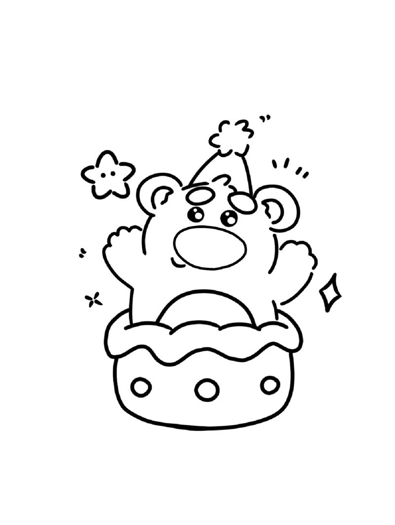 tô màu gấu dâu 15