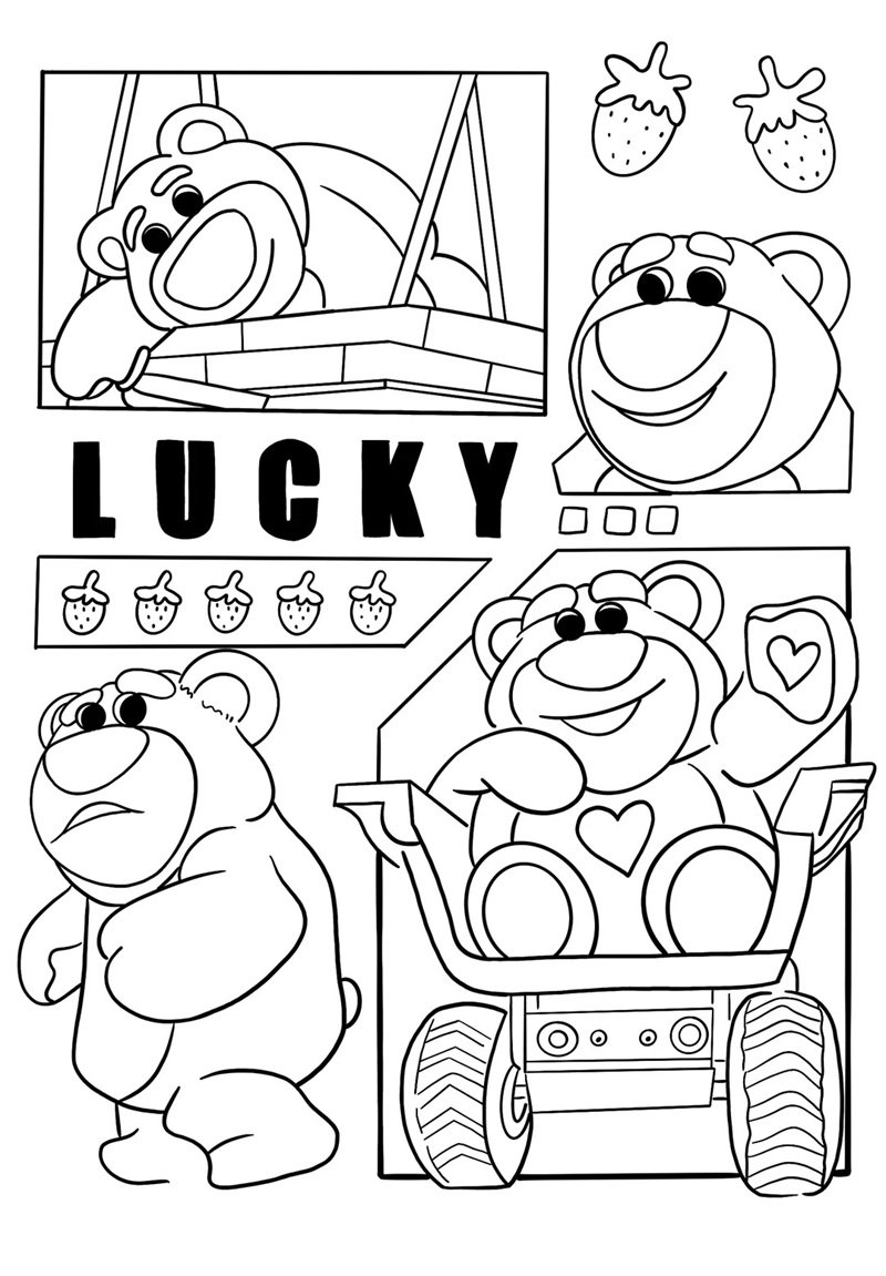 tô màu gấu dâu 2