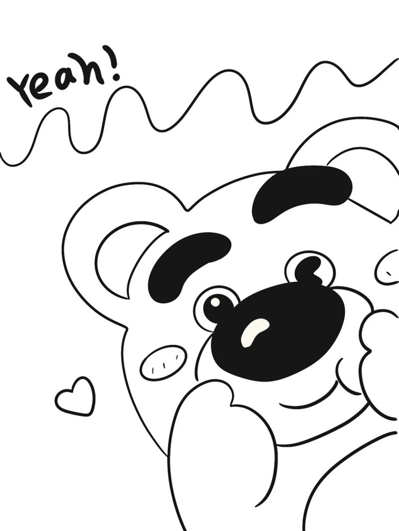 tô màu gấu dâu 22