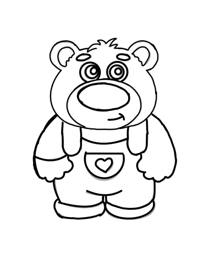 tô màu gấu dâu 23