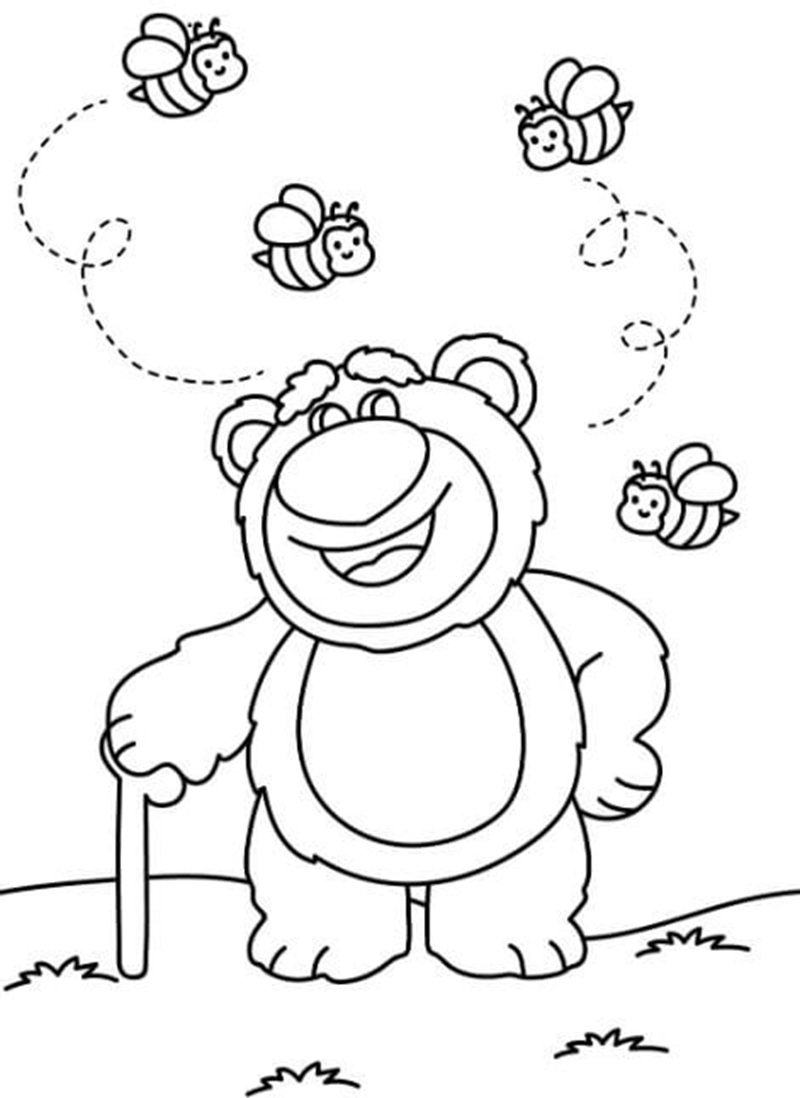 tô màu gấu dâu 24