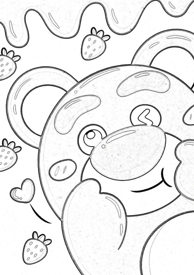 tô màu gấu dâu 26