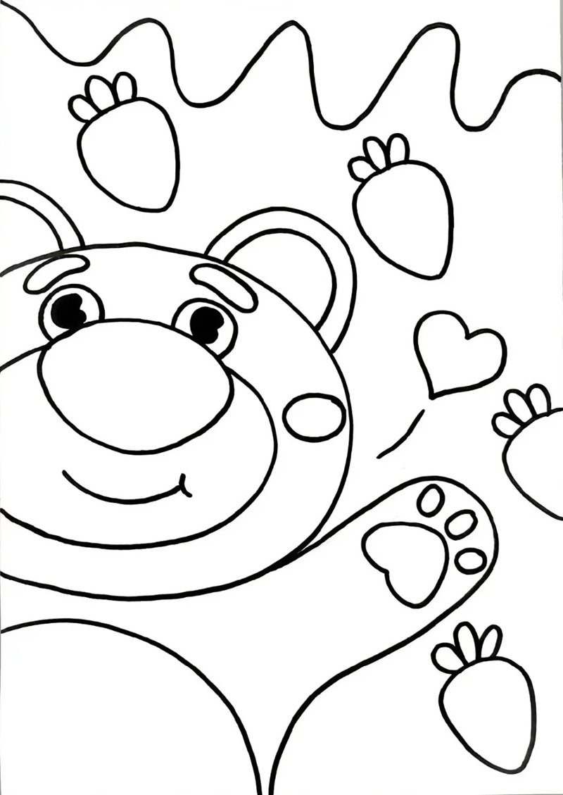 tô màu gấu dâu 27