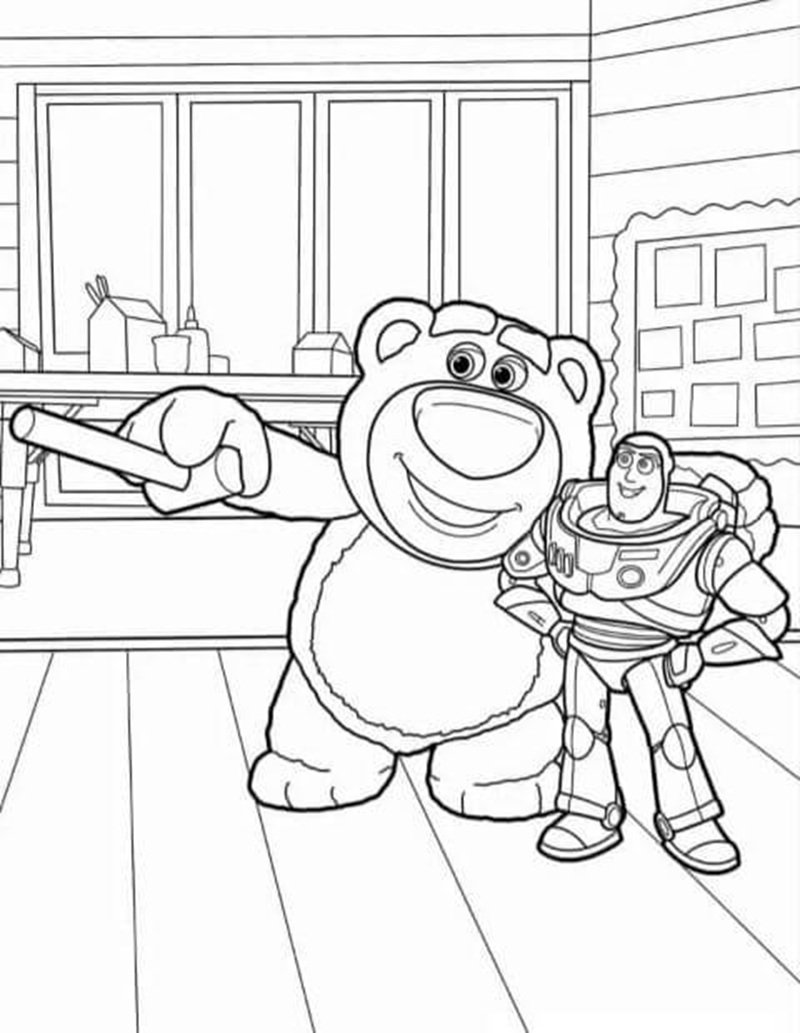 tô màu gấu dâu 3