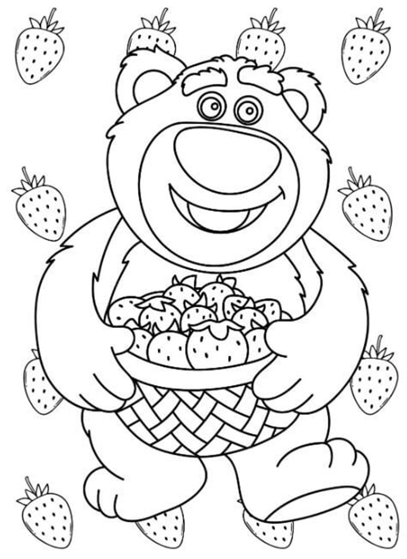 tô màu gấu dâu 5