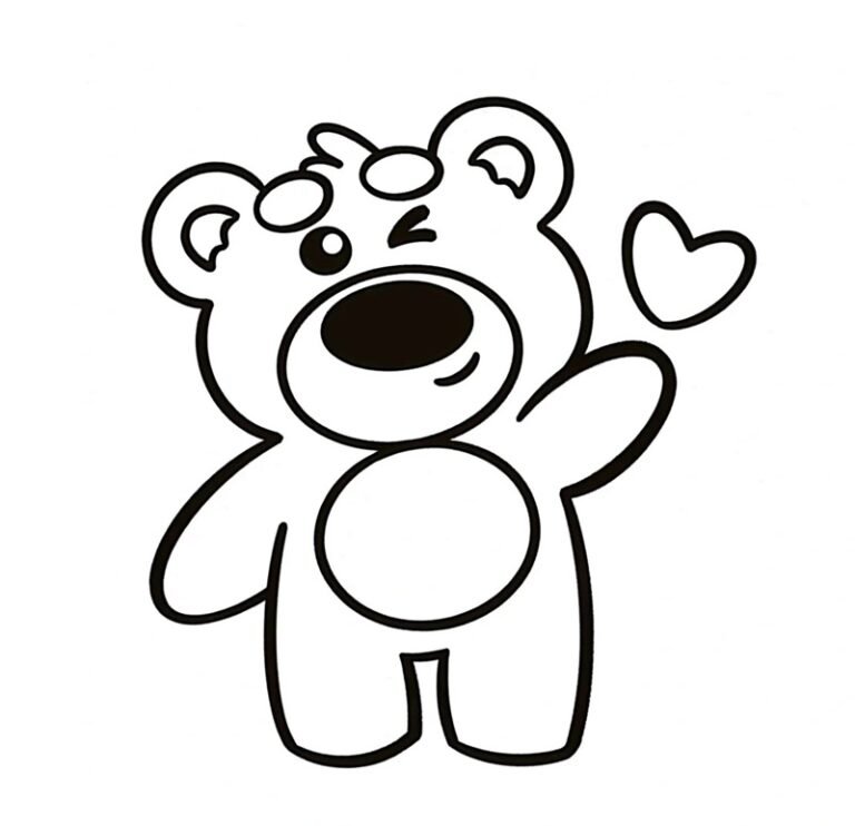 102+ Tranh tô màu gấu dâu đáng yêu cho bé sáng tạo