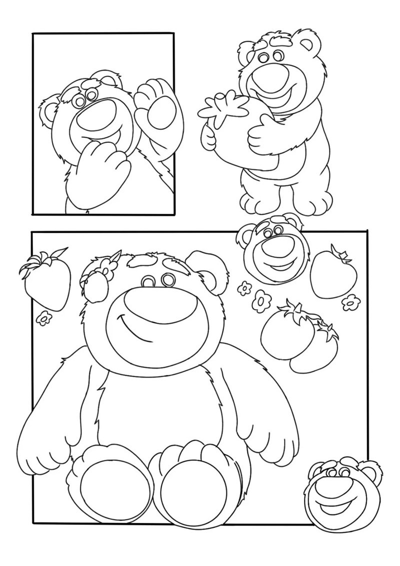 tô màu gấu dâu 9