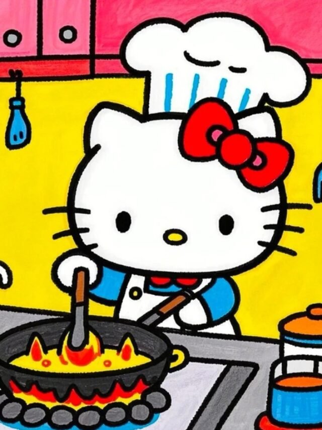 hình ảnh đầu bếp ngộ nghĩnh mang không khí ẩm thực sáng tạo