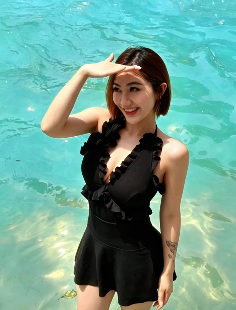 ảnh gái mặc bikini đen 30