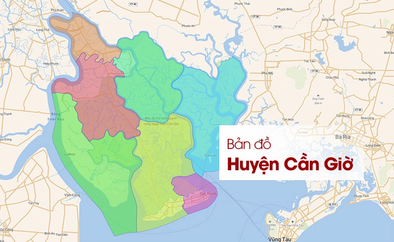 Bản đồ chi tiết huyện Cần Giờ mới nhất